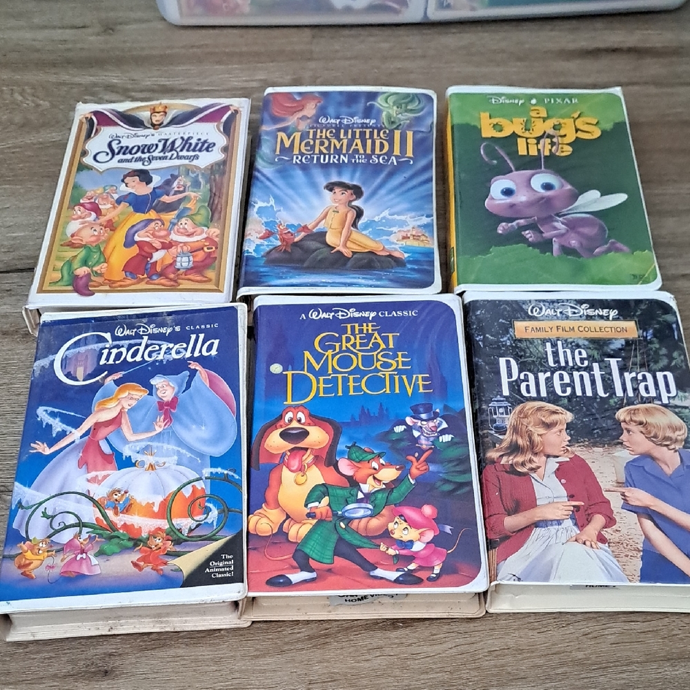 Disney Classic VHS Collection with Colorful Covers